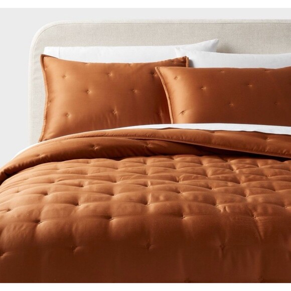 3pc King TENCEL Lyocell Comforter and Sham Set Copper - Threshold - Picture 1 of 6
